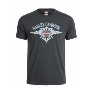 Vintage Harley-Davidson Winged Bar & Shield T-Shirt Men’s Large Black Made USA